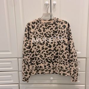Brunette the Label leopard print crew neck size XS/S